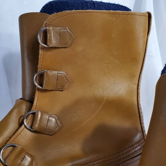 VTG Sorel Kaufman Chugalug Leather Winter Boots Rubber Soles Mens size 8 - Picture 5 of 16